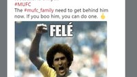 Tapi, tenang! Fellaini ini sebetulnya jelmaannya Pele, loh. (Foto: Twitter)