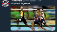 Argentina kepayahan menghadapi kecepatan Mbappe. Bek Argentina Federico Fazio gagal mengganggu Mbappe dalam dua gol terakhir Prancis. (Foto: Istimewa)