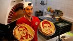 Jadi Idola, Wajah Ronaldo dan Suarez jadi Topping Pizza di Hop Head Cafe