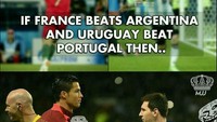 Sementara itu, kandas pula harapan menyaksikan pertemuan Messi dan Ronaldo di perempatfinal. Atau jangan-jangan malah keduanya bertemu di bandara? (Foto: Istimewa)