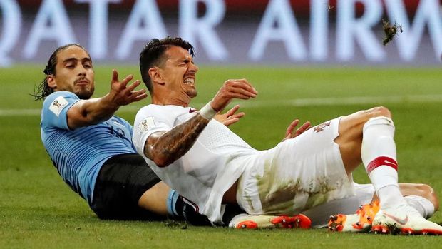 Lini belakang Uruguay baru kebobolan satu gol di Piala Dunia 2018.