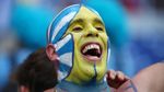 Nyentrik Banget, Potret Face Paint Suporter di Piala Dunia 2018 (2)