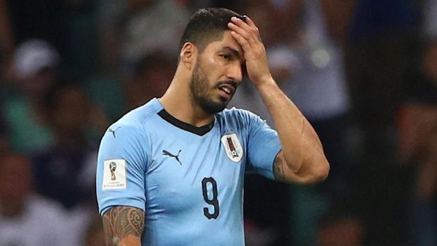 Luis Suarez jadi ujung tombak Uruguay di laga lawan Prancis.