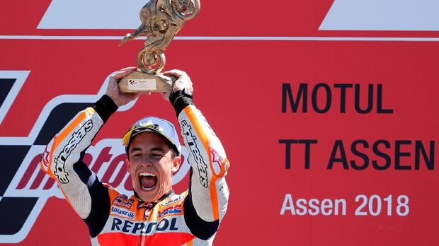 Kemenangan di Assen membuat posisi Marquez makin kokoh di puncak klasemen.