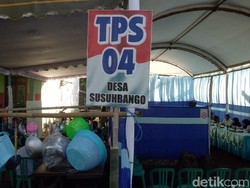 Coblosan Ulang TPS di Kediri Bagikan Doorprize