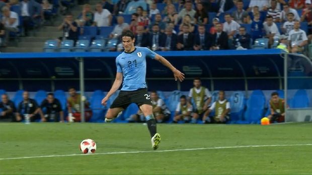 Edinson Cavani sudah mencetak tiga gol di Piala Dunia 2018.
