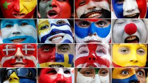 Nyentrik Banget, Potret Face Paint Suporter di Piala Dunia 2018 (1)