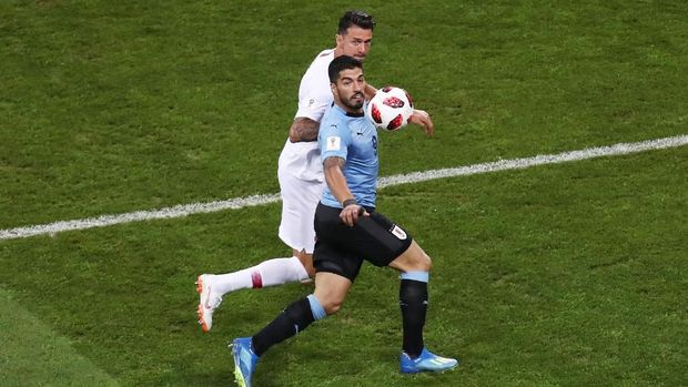 Luis Suarez sudah mencetak dua gol di Piala Dunia 2018.