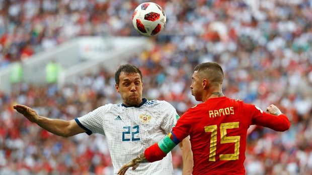 Artem Dzyuba berhasil mencetak gol penyama kedudukan.