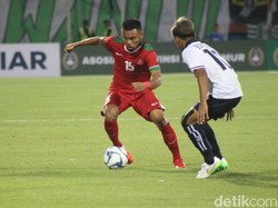 Dalam pertandingan di Stadion Gelora Delta, Sidoarjo, Minggu (1/7/2018) malam WIB, Indonesia cuma menang tipis 1-0 atas Laos. Suparno/detikcom.