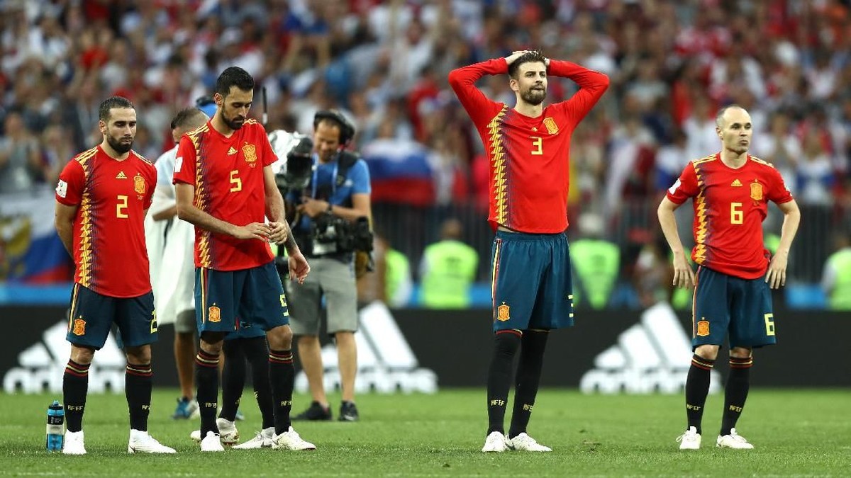 Spanyol terhenti di babak 16 besar Piala Dunia 2018. (Foto: Ryan Pierse/Getty Images)