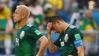 Sementara itu, Meksiko memperpanjang rekor buruk tak pernah bisa melewati babak 16 besar di tujuh Piala Dunia terakhir (terhitung dengan saat ini). REUTERS/Pilar Olivares.