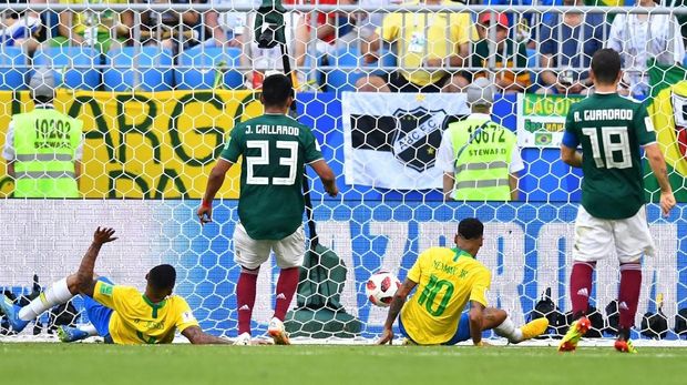 LIVE: Brasil vs Meksiko di Babak 16 Besar Piala Dunia 2018