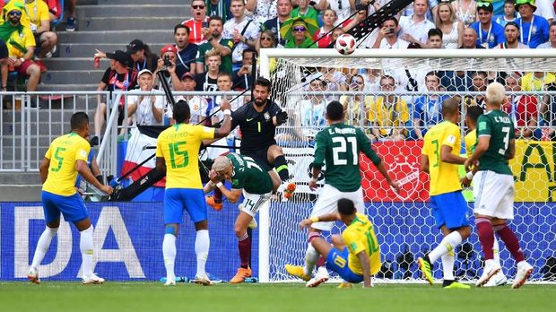 LIVE: Brasil vs Meksiko di Babak 16 Besar Piala Dunia 2018