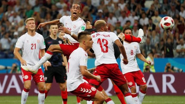 Denmark memberi perlawanan sengit saat melawan Kroasia.