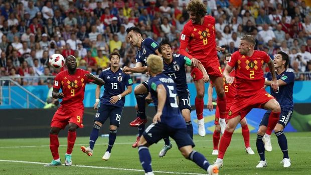 Belgia menang dramatis atas Jepang di babak 16 besar.