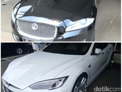 Foto: Dulu Novanto Ngantor Naik Jaguar, Kini Bamsoet Pilih Tesla