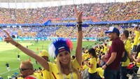Pendukung Kolombia nomor satu ya Jesy Sterling. Dia istri kiper Los Cafeteros. (Foto: dok. Instagram)