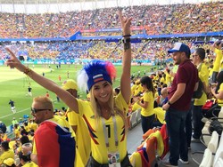 Pendukung Kolombia nomor satu ya Jesy Sterling. Dia istri kiper Los Cafeteros. (Foto: dok. Instagram)