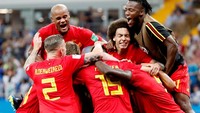 Kemenangan ini mengantarkan Belgia melaju ke babak perempatfinal untuk melawan Brasil. REUTERS/Toru Hanai.