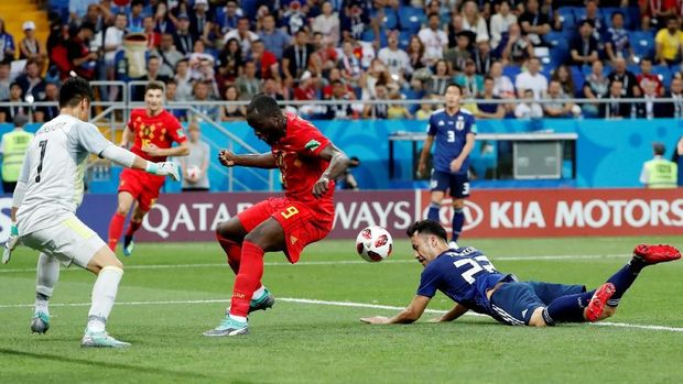 Romelu Lukaku tidak memiliki peluang bersih di babak pertama.