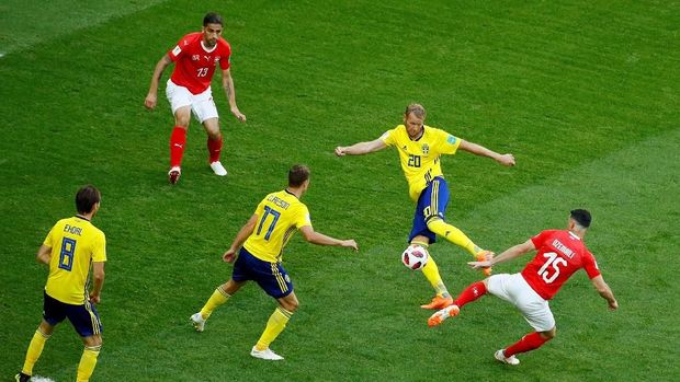 LIVE: Swedia vs Swiss di 16 Besar Piala Dunia 2018