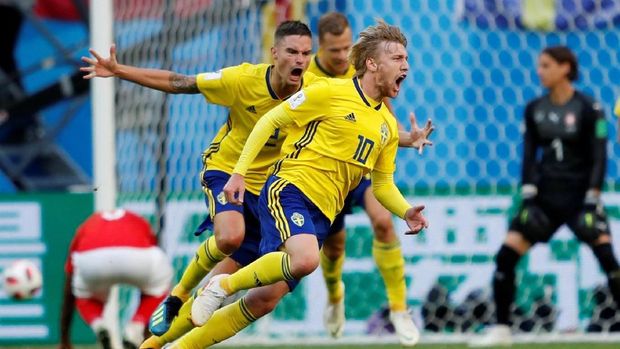 LIVE: Swedia vs Swiss di 16 Besar Piala Dunia 2018