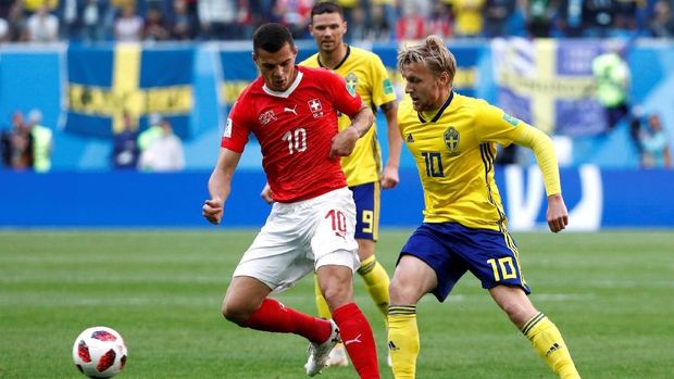 LIVE: Swedia vs Swiss di 16 Besar Piala Dunia 2018