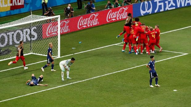 Timnas Jepang disingkirkan Belgia dari babak 16 besar Piala Dunia 2018. (