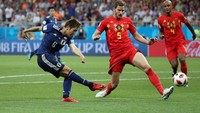 Jepang membuat kejutan di awal-awal babak kedua. Genki Haraguchi membawa Jepang unggul 1-0 di menit ke-48. (Foto: Reuters)