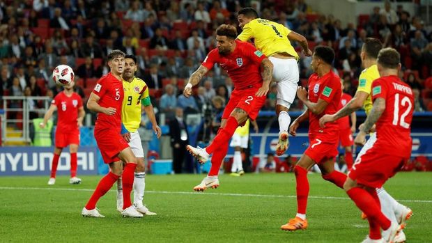 Timnas Inggris menang adu penalti atas Kolombia.