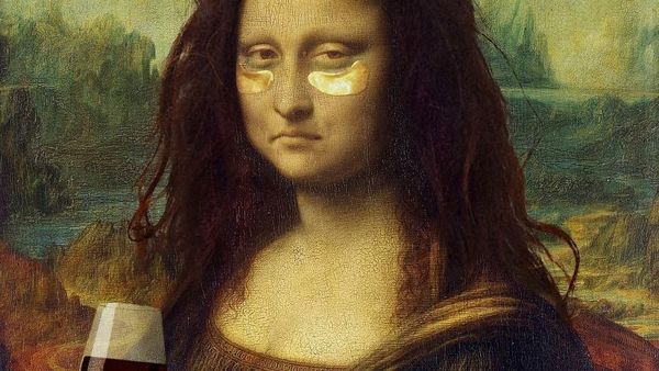 Wah, Visual Artist Ini Buat Mona Lisa hingga Patung Liberty Lagi Minum Wine