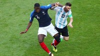 Paul Pogba juga pantas masuk ke dalam daftar susunan starter terbaik. Dia disebut memberi dimensi berbeda di skuat Prancis. (Foto: Pilar Olivares/Reuters)