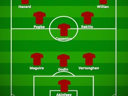 Ada pula nama-nama macam Kasper Schmeichel (Denmark), Yerry Mina (Kolombia), Emil Forsberg (Swedia), Lionel Messi (Argentina), Kylian Mbappe (Prancis), Neymar (Brasil) yang menonjol di 16 besar, tapi mereka tak masuk starting XI kali ini. (Foto: buildlineup.com)