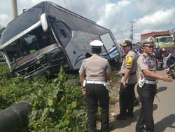 Busnya Kecelakaan, PO SAN Siap Bantu Polisi
