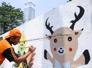 Mural Asian Games Percantik Tembok di Setiabudi