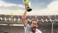 Mampukah Harry Kane dkk mengangkat trofi Jules Rimet di Rusia? Menarik ditunggu slogan Its Coming Home menjadi nyata. (Foto: Twitter @NatRead)