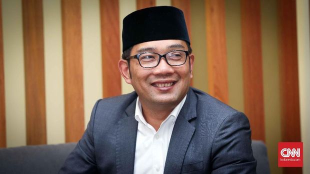 Calon Gubernur Jawa Barat Ridwan Kamil  di kantor PPP Jakarta, Rabu, 4 Juli 2018. CNNIndonesia/Safir Makki