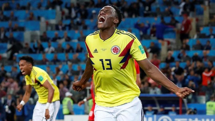 Yerry Mina mencetak tiga gol untuk Kolombia di Piala Dunia 2018 (Foto: Maxim Shemetov/Reuters) Yerry Mina mencetak tiga gol untuk Kolombia di Piala Dunia 2018 (Foto: Maxim Shemetov/Reuters)