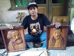 Ada di Kudus, Kayu Jati Diukir Wajah Diponegoro hingga Karl Marx