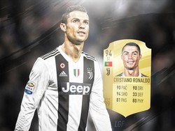 Bahkan sudah ada editan rating Ronaldo di FIFA dengan berseragam Juventus. Kualitasnya tak banyak berubah seperti di Real Madrid. (Foto: Twitter @ForzaJuve2017)
