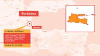 Kepanikan Warga Saat Adang Terduga Ledakan Bom Pasuruan