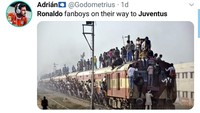 Dan berbondong-bondonglah fans Ronaldo menjadi fans Juventus. (Foto: Twitter @Godometrius)