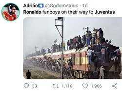 Dan berbondong-bondonglah fans Ronaldo menjadi fans Juventus. (Foto: Twitter @Godometrius)