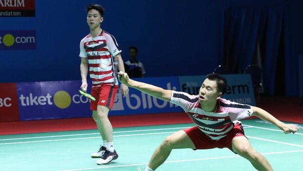 Kevin Sanjaya/Marcus Fernaldi Gideon tak mengalami kesulitan saat menghadapi Fajar Alfian/Muhammad Rian Ardianto.