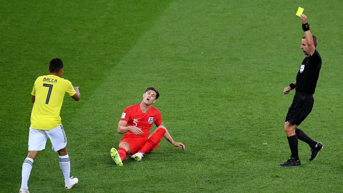 John Stones menyebut Kolombia salah satu tim paling kasar yang pernah dihadapinya. (Foto: Laurence Griffiths/Getty Images)