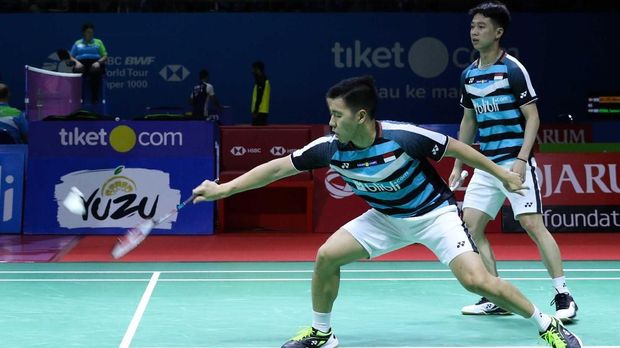 Kevin Sanjaya/Marcus Fernaldi Gideon berhasil melesat ke babak final Indonesia Open 2018.