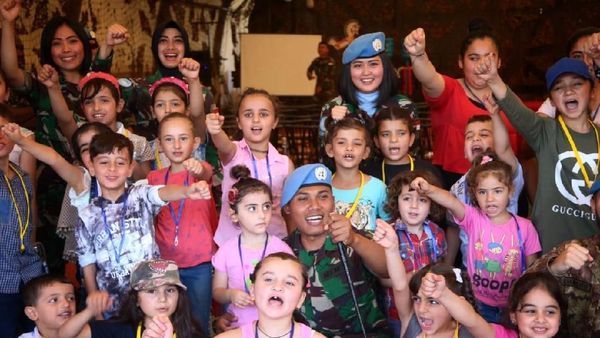 Ketika Anak-anak Lebanon Kunjungi Markas Indobatt