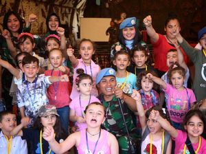 Ketika Anak-anak Lebanon Kunjungi Markas Indobatt