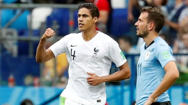 Raphael Varane jadi tembok tangguh timnas Prancis bersama Samuel Umtiti.